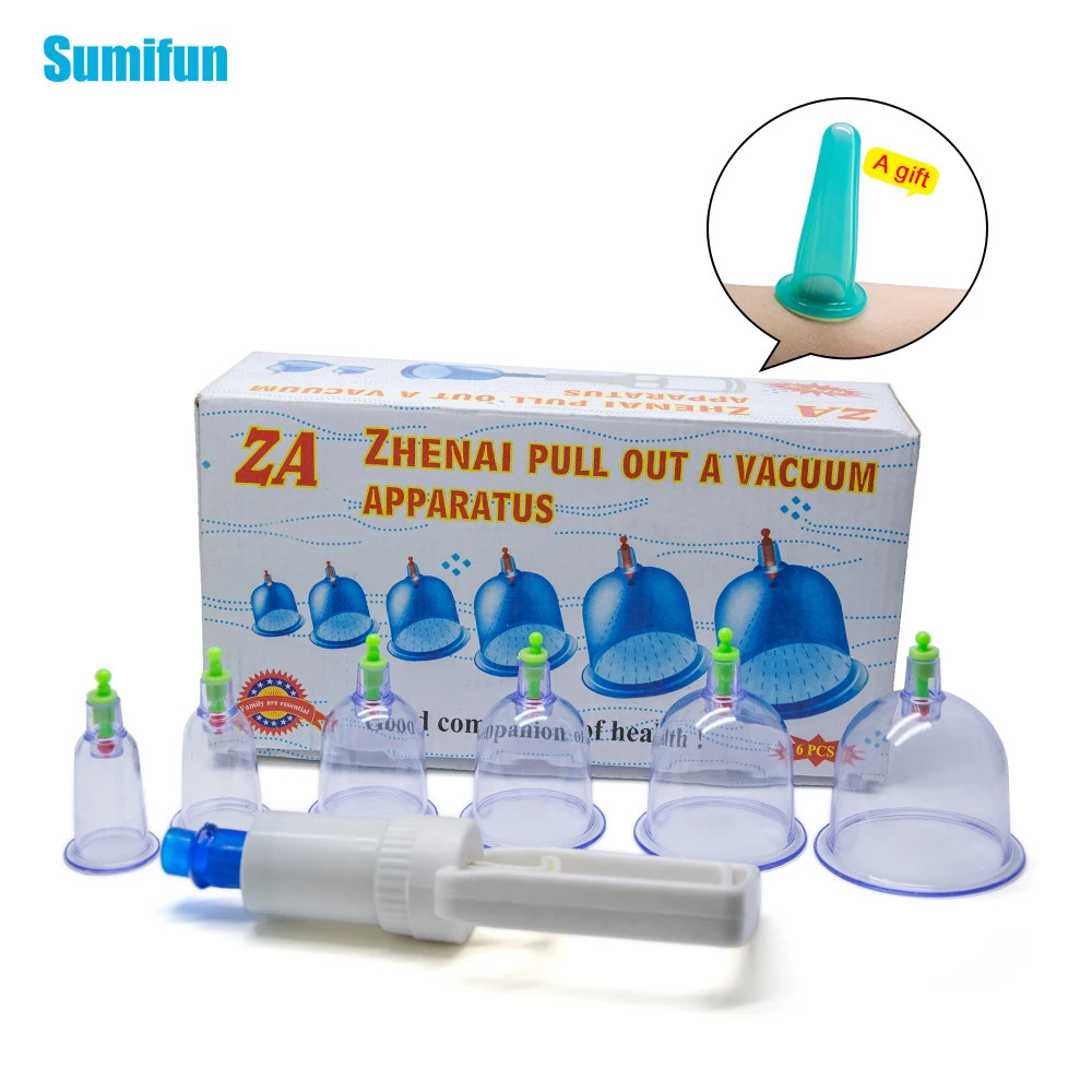 6Pcs Body Suction Cup Medicine Vacuum Cupping Acupunture Massage Healthy Massage Body Massage Relaxation C1220