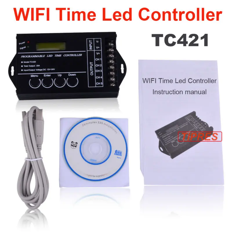 

TC421 WiFi time programmable led controller tc420 time led controller for 5050 3528 5630 led strips