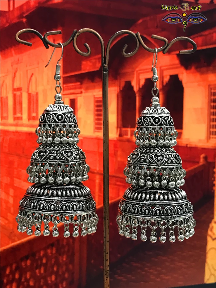 

hot sell new - Wholesale -hot >>Charming Tibet Tribal Jewelry Miao Silver Big dragon Hollow Earrings pair