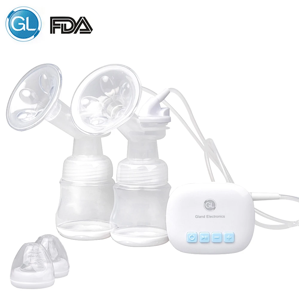 

GL Double Electric Breast Pump FDA Baby Breast Feeding Milk Extractor Pump Breastfeeding Milk 5 Suctions 160ml Milk Bottles