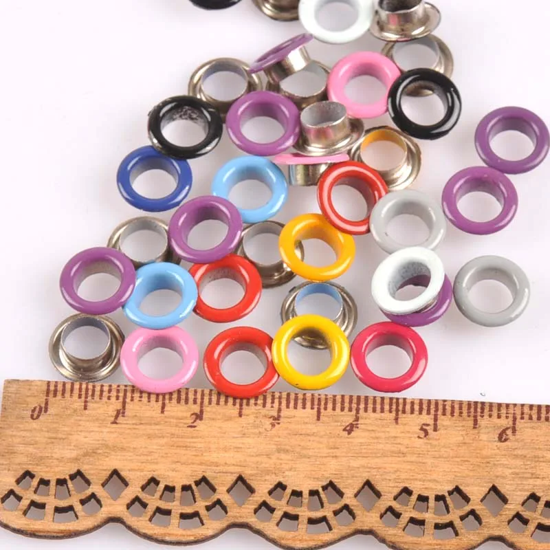 Eyelet Grommet Ring Eyelet Grommet Ring Kit Grommet Eyelet Kit 10mm 100PCs mix Metal Eyelets DIY Scrapbooking Embellishment Garment Accessories Apparel Sewing Handmade Crafts