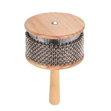 Деревянный перкуссионный музыкальный инструмент, металлическая цепочка из бисера и цилиндр, поп-Шейкер для классной группы среднего размера
