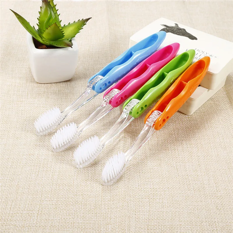 Portable 1Pcs Travel folding toothbrush Camping Hiking Outdoor Easy To