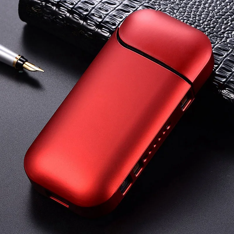 Fashion Black Red Silver PC Case For IQOS For IQOS 2.4 Plus II III Electronic Cigarette For IQOS Full Protective Case - Цвет: ECI0898RD