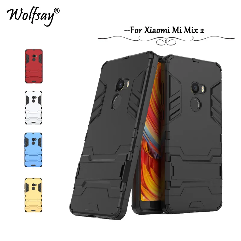

Wolfsay Case Xiaomi Mi Mix 2 Cover Xiaomi MiMix 2 Cases Slim Robot Armor Rubber Phone Case for Xiaomi Mi Mix 2 Cover Fundas