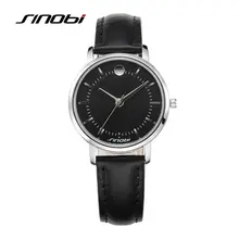 SINOBI Women’s Fashion Quartz Wrist Watch Leather Silver Nail Waterproof Female Brand Ladies’ Alloy Wristwatches Bracelet L28