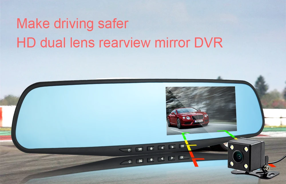 Автомобильный видеорегистратор/видеорегистратор era, две камеры, зеркало для автомобиля, видео наблюдение, видеорегистратор full hd, видеорегистратор, зеркало для автомобиля, видеорегистратор с двумя объективами