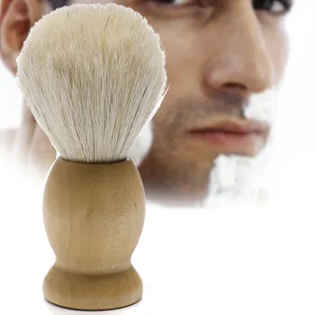 

1 Pc Men Shaving Bear Brush Best Badger Hair Shave Wood Handle Razor Barber Tool