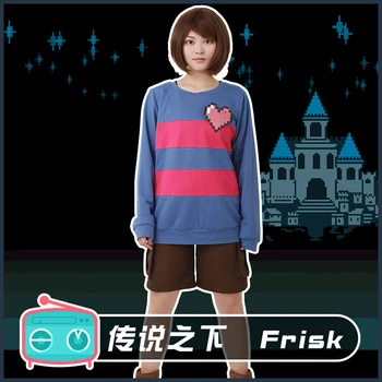 

[STOCK] HOT Game Undertale Chara Frisk Cosplay Costumes Blue Long-Sleeved Pullover Hoodies S-XL Hot Sale Free Shipping