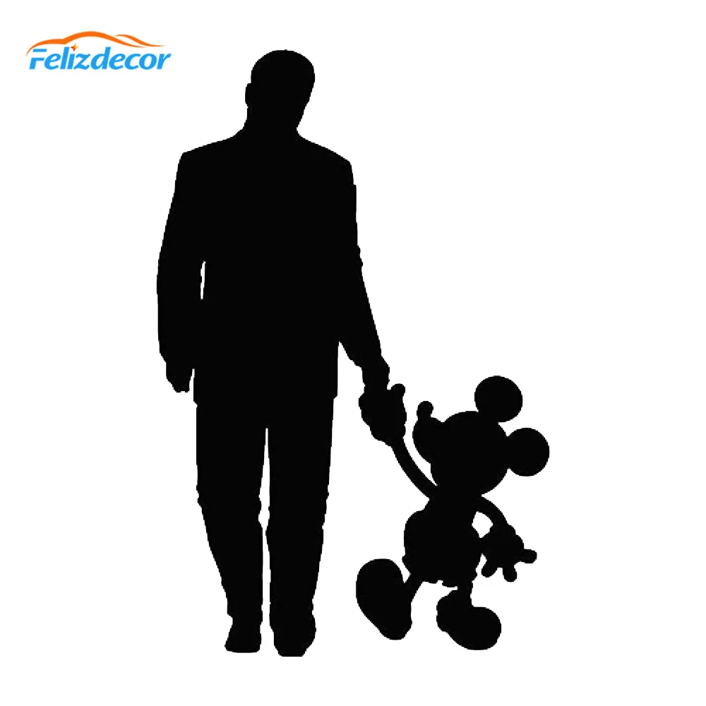 

Car Sticker Cute Mickey And Father Mouse Cover Scratches Cartoon Decal Removable L085
