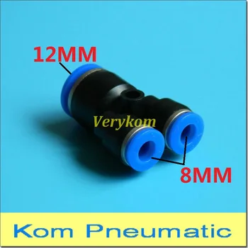 

Wholesale Verykom Pneumatic 12mm To 8mm Reducing Air Fitting PW 12-8 Unequal Tube Hose Pipe Connector Y Union Reduce Coupling