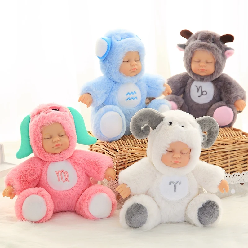 1pc 17cm/28cm Reborn Simulation Sleeping Baby Doll Soft