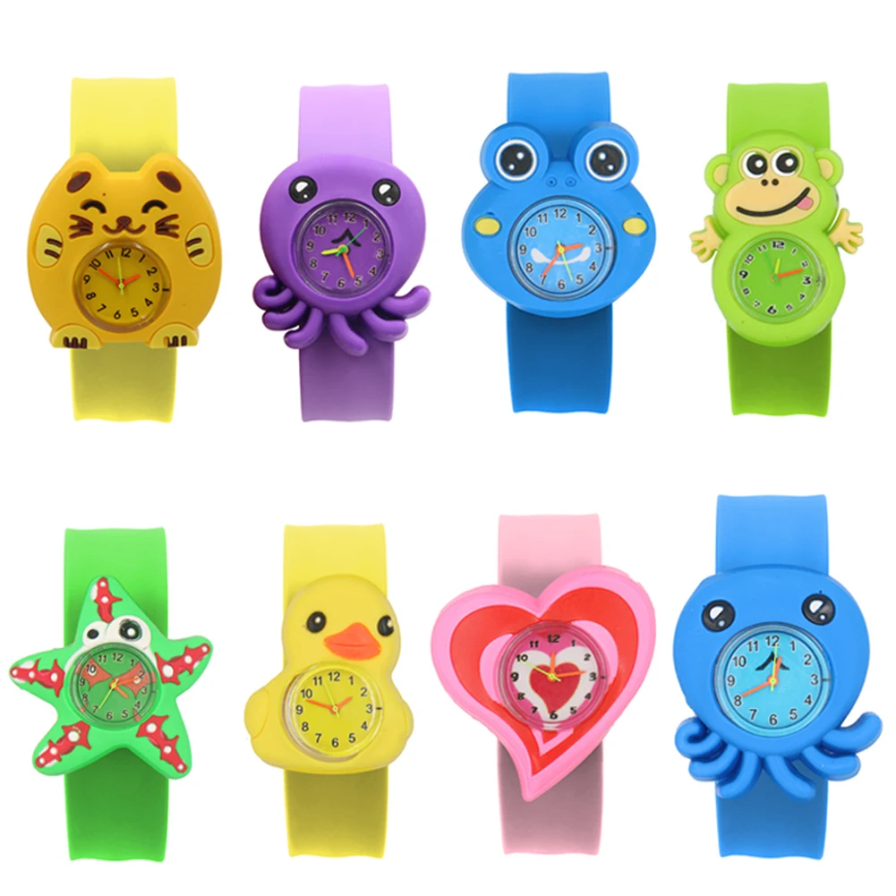 

Patted Table Cartoon Pattern Interesting Toys 3D Annimals Multi-color Gift Sweet Children Watch Durable Birthday Silicone Tape