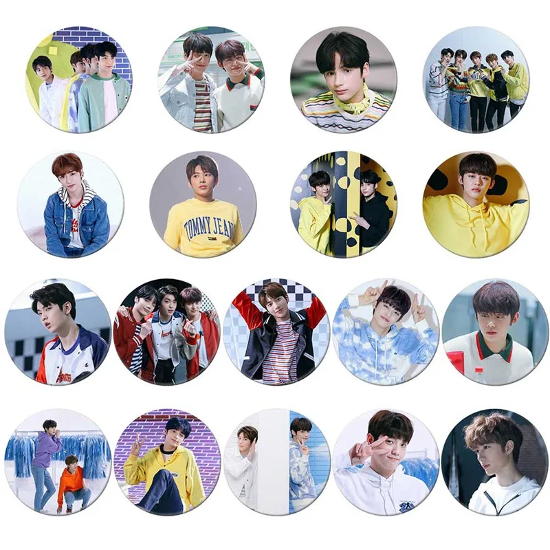 

1pcs 2019 Kpop TXT TOMORROW X TOGETHER Album Badge Brooch Pins Collection Badges For Backpacks Decoration