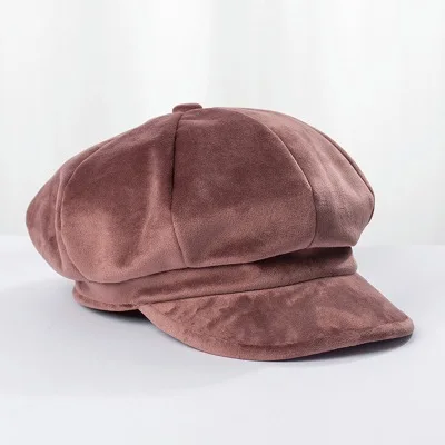 2018 New Men And Women Hat Autumn Winter Cap Fashion Korean Version Of The Velvet Light Board Octagonal Hat Retro Cap HC53 (11)
