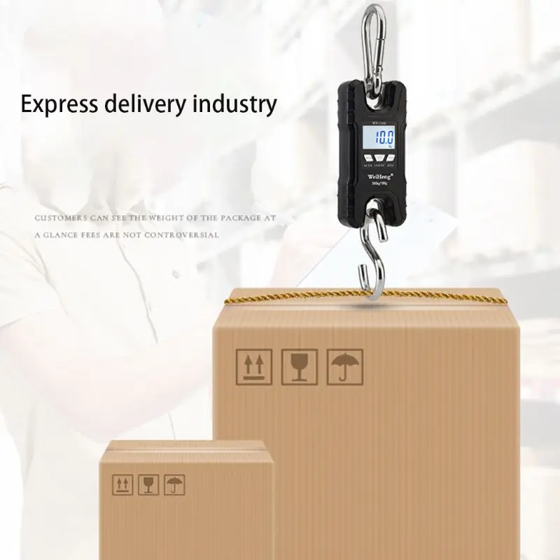 Pаспродажа Мини Крановые весы портативные 500 кг 1000 фунтов сверхмощные цифровые подвесные весы ЖК дисплей с подсветкой для домашнего фермерского рынка ...