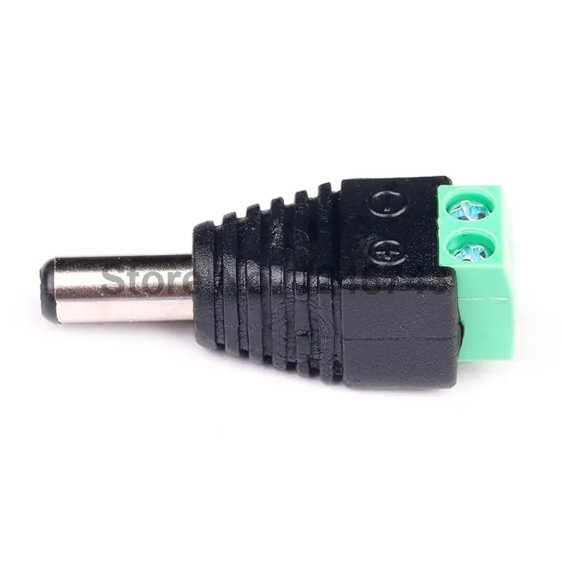 1PCS 5.5mm x 2.1mm DIY Male CCTV LED DC Power Plug Jack Adapter Connector