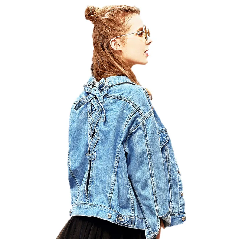 Spring Autumn Women Denim Jackets 2019 Fashion New Large Size Solid Color Short Coats Female Long-sleeved Loose Outerwear N153 Spring Autumn Women Denim Jackets 2019 Fashion New Large Size Solid Color Short Coats Female Long-sleeved Loose Outerwear N153