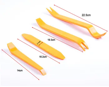 

CITALL 4pcs Plastic Car Door / Radio Trim Mold Removal Double Ended Tools for Mercedes Nissan Chevrolet Audi VW