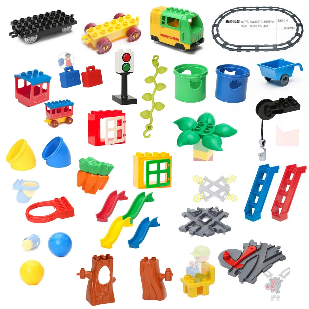 NEW Bulk Big Building Blocks font b Toys b font Swing Ladder Tree Raft Table Boat