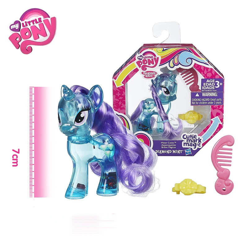 Оригинальный бренд My Little Pony Crystal clear Rainbow Dash Пинки редкость игрушечные лошадки ПВХ фигурку Коллекционная модель куклы для обувь девочек