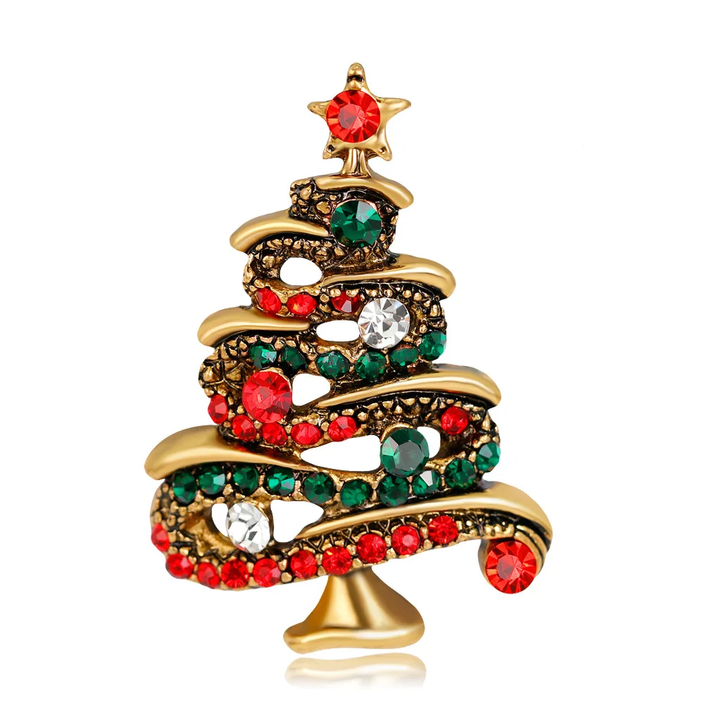

Young Tulip 2018 Christmas Tree Pins Full Crystal Brooch Fashion Jewelry for Women and Man Dress Suit Good Gift High Quality