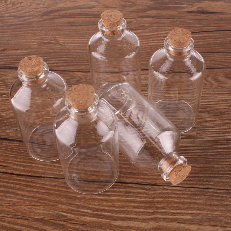 Прозрачные стеклянные бутылки с пробкой 24 шт. 60 мл размер 40*75*12 5 мм|bottle with