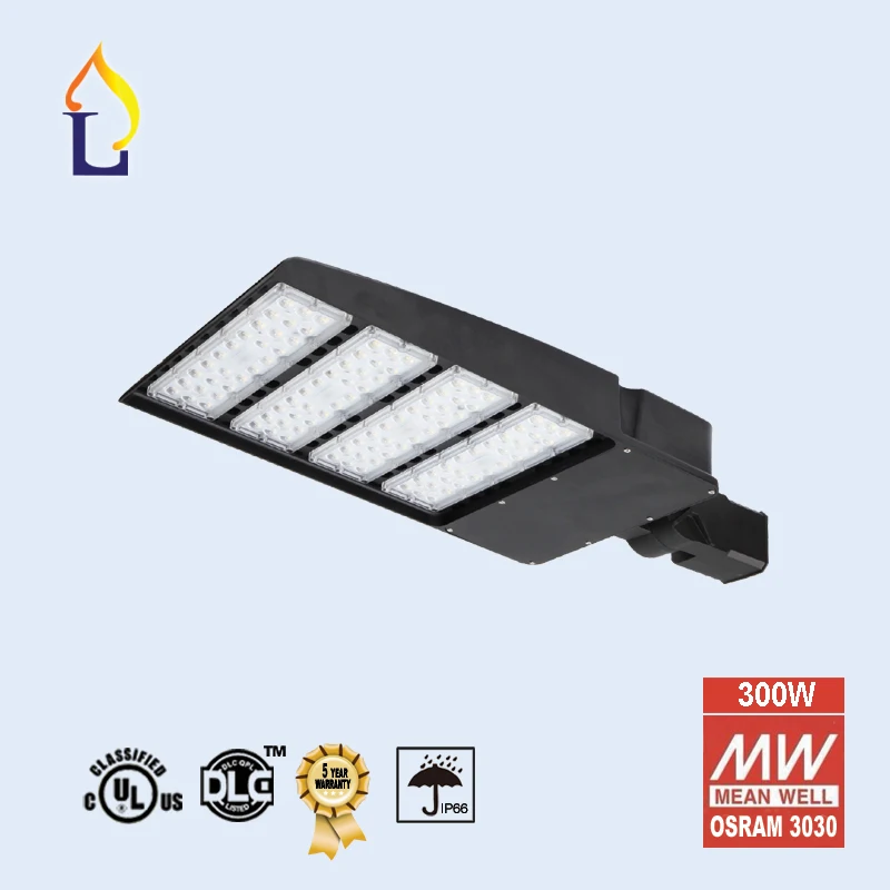 

5 Pack led shoebox light 5 years warranty Garden Lamp Ip66 led Outdoor Street Light 100W-300W Area light with photocell sensor