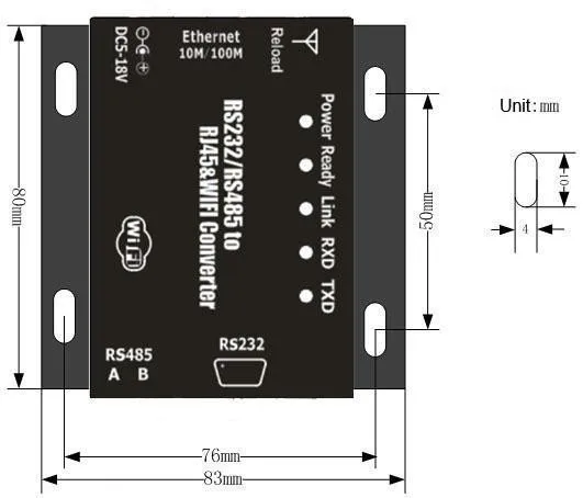 1 шт USR-WI-FI 232-610 последовательных RS232 RS485 к WI-FI 802,11 b/g/n & Ethernet преобразователя RS232 WI-FI модуль Q00203