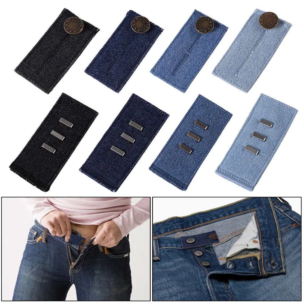 

Lovely Convenient Denim Jean Waist Extender Button for Men Women with Gold Finished Metal Button DIY Waist Adjustment @LS AU30