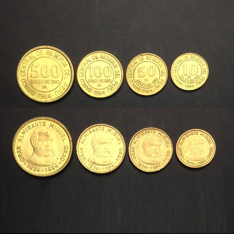 

4pcs Peru coin 100% original coin collection 1984 year Not circulated