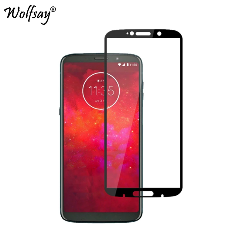 Wolfsay 2PCS For Glass Moto Z3 Screen Protector Tempered