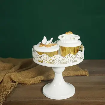

Mini Macaroon Stand 15*15.5cm White Metal Stand Up Candle Holder Cakepops Table Decorating Candy Bar Party Supplier