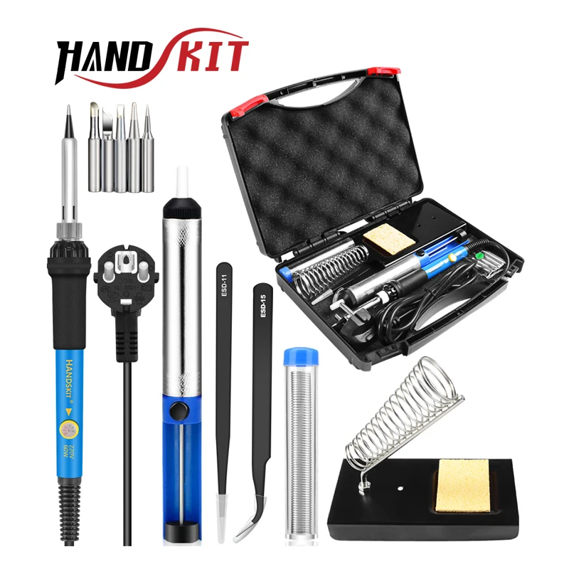 Tabiger Soldering Iron Kit 60W 110V-Adjustable Temperature Welding Soldering