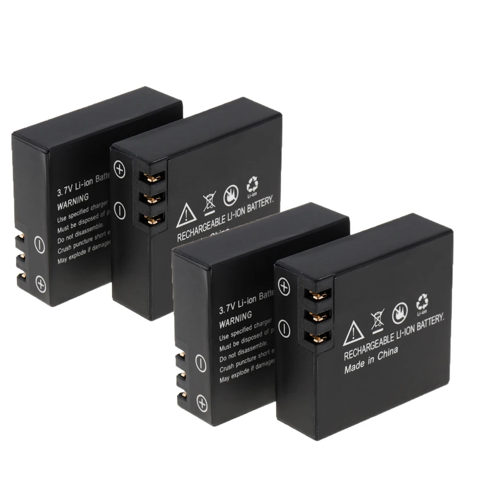 4 шт./лот 3 7 V 900mAh литий ионная аккумуляторная батарея SJCAM SJ4000 SJ5000 SJ6000 SJ7000 SJ8000 SJ9000