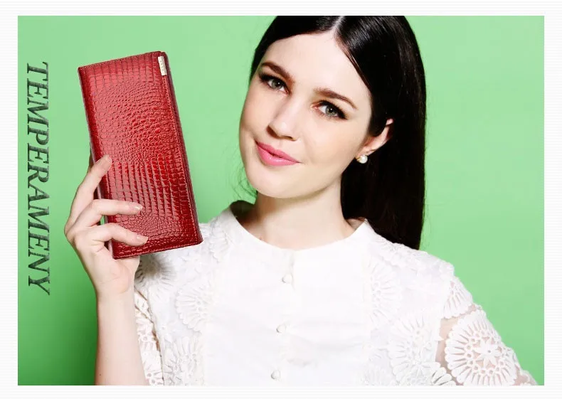 Women Wallets Brand Design High Quality Leather Wallet Female Hasp Fashion Dollar Price Alligator Long Women Wallets And Purses4