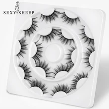SEXYSHEEP 8 пар 3D Мягкие Накладные ресницы из искусственной норки натуральные спутанные ресницы крест-накрест Висячие ресницы наращивание макияжа Инструменты