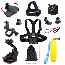 For Gopro hero 5 Sport camera accessories chest strap mount clamp kit for SJCAM go pro accessories xiaomi yi action camera 48