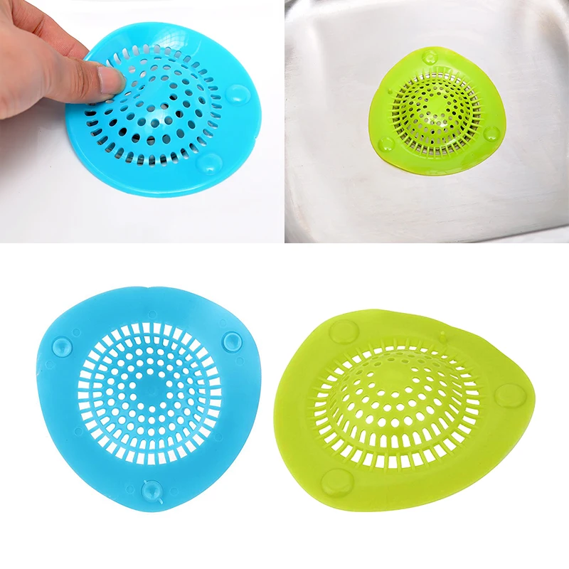 

2 Pcs Stopper Bath Hair Catcher Shower Kitchen Tools Colanders Strainers Drain Filter Trap Silicone Sink Strainer For Home