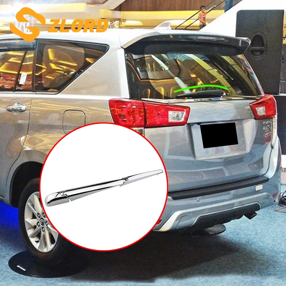 

Zlord 3 Pcs/set ABS Chrome Car Rear Window Water Wiper Blade Cover Sticker for Toyota Innova 2016 - 2019 Accessories