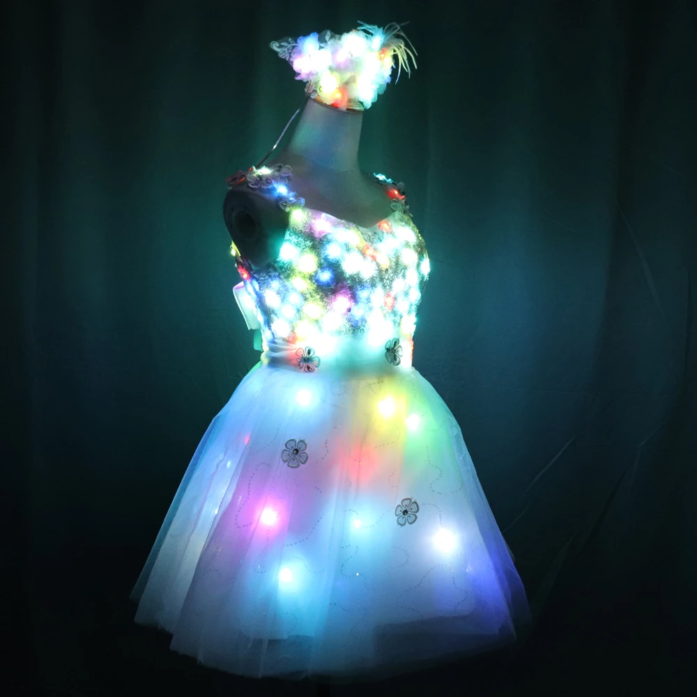 LED Dress Luminous Dress Glowing Wedding Dress Clothes Luminous