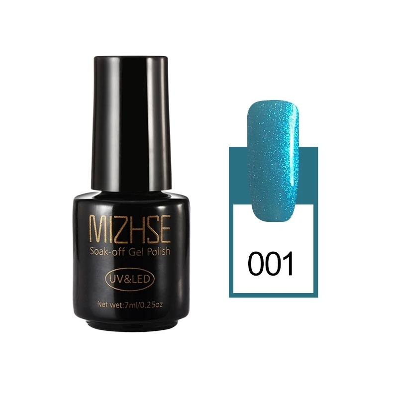 MIZHSE отмачиваемый Гель-лак для ногтей УФ-светодиодный Гель-лак чистые цвета лак для ногтей лак для покрытия грунтовка синий бриллиант цветная серия - Цвет: 001