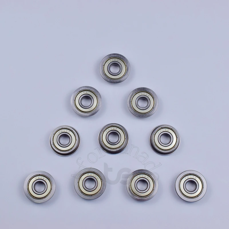 25*7mm, 10 peças, 608 rolamentos de flange f606 f608z f608zz