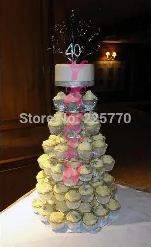 

7 TIER CLEAR ACRYLIC CUPCAKE STAND TOWER WEDDING CAKE STAND BABY PARTY SHOWER DISPLAY wedding decoration Maypole