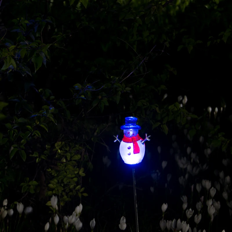 Pearlstar Snowman Led Solar Plug Lights Christmas Decorations Outdoor