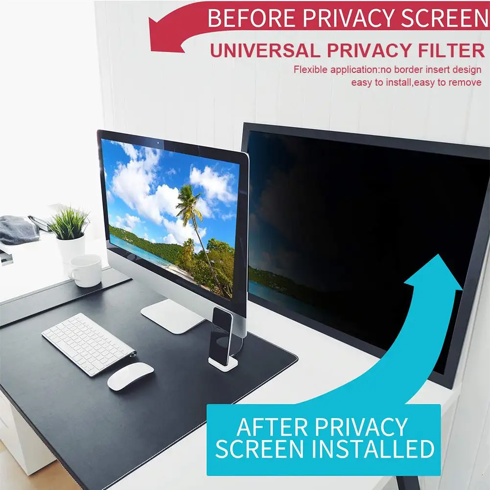 

21-24" Anti-Peep Protection Film Universal Monitor Screen Security Privacy Filter LCD Screen Protective Film PC 21.5" 22" 23 24