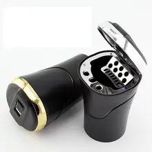 Портативный светодиодный свет флип грузовик автомобиль сигарета пепельница емкость для золы держатель