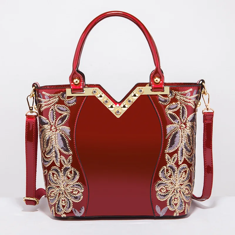  2019 Patent Leather Shoulder Bag Female Evening Party Bags Brand Designer Handbags Large Capacity W - 32861325806
