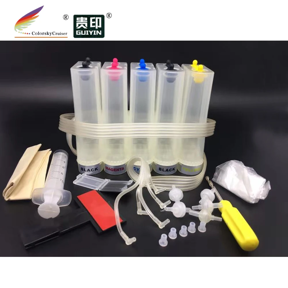 universal 5 color CISS kit with accessaries cheapest shipment cost for Brother for CANON Epson HP