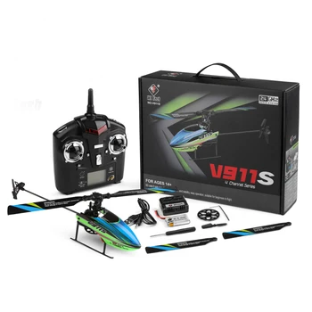 

1Set WLtoys V911S 2.4G 4CH Remote Control 6-Axis Gyro Flybarless RC Helicopter RTF w Left Throttle Controller Kids Toy Aircraft